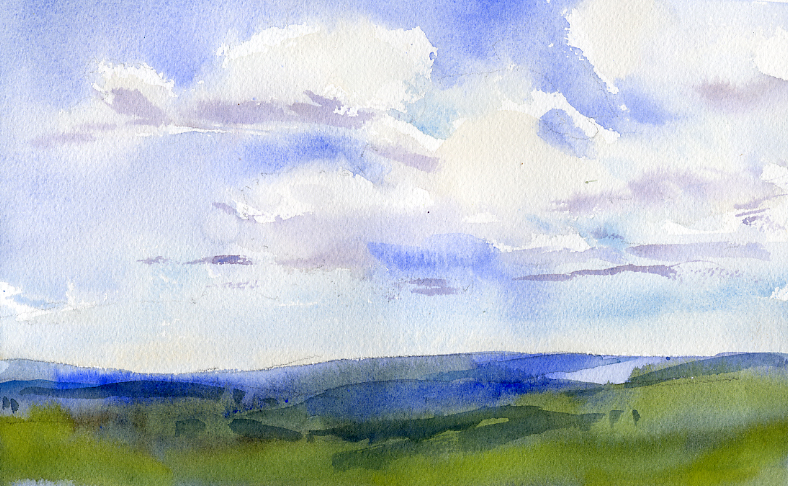 788x486 Sketch Of The Day Sky And Clouds In Watercolor Vermont - Sketch The Sky