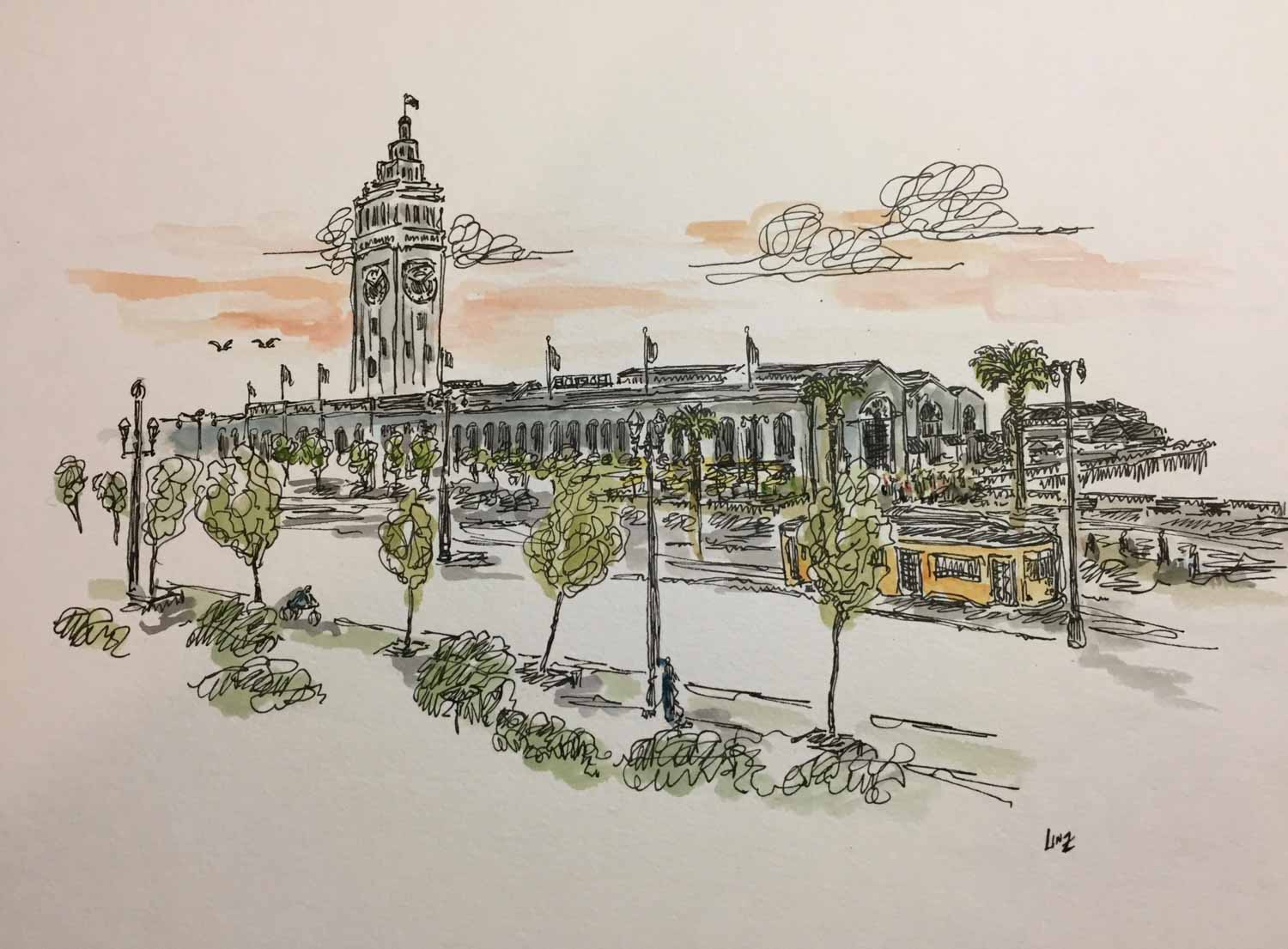 1500x1105 The Ferry Building - Sketch This