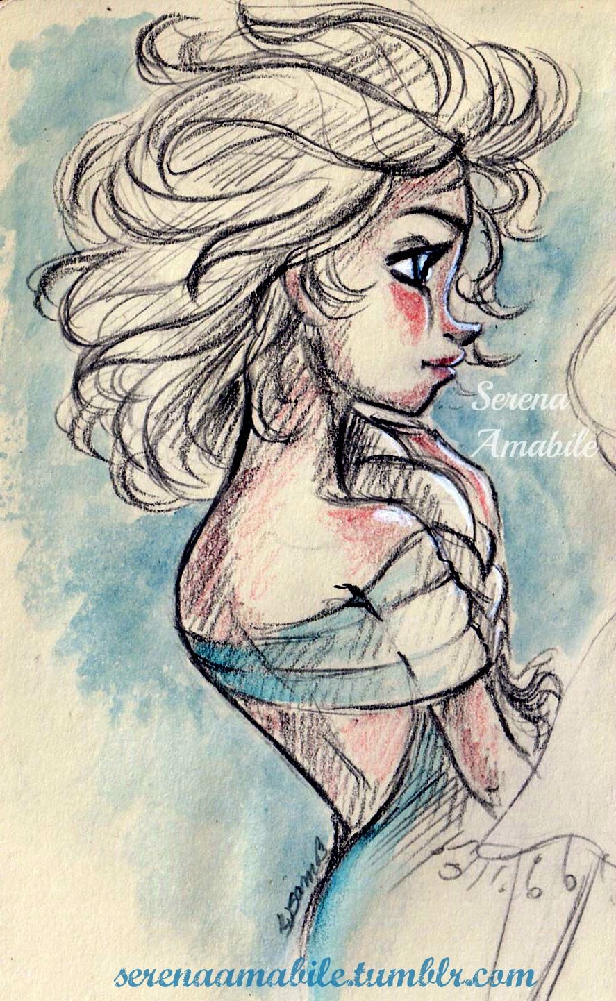 887x1442 Elsa. By On @ Frozen - Sketch This Deviantart