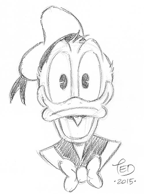 500x674 Donald Duck Sketch By Tedjohansson , Cartoon Drawing - Sketch Tips And Tricks