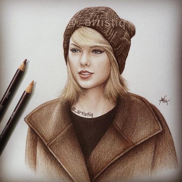 600x600 Rach On Twitter Artistiq A Sketch Of Taylor Swift, Drawn - Sketch To Swift
