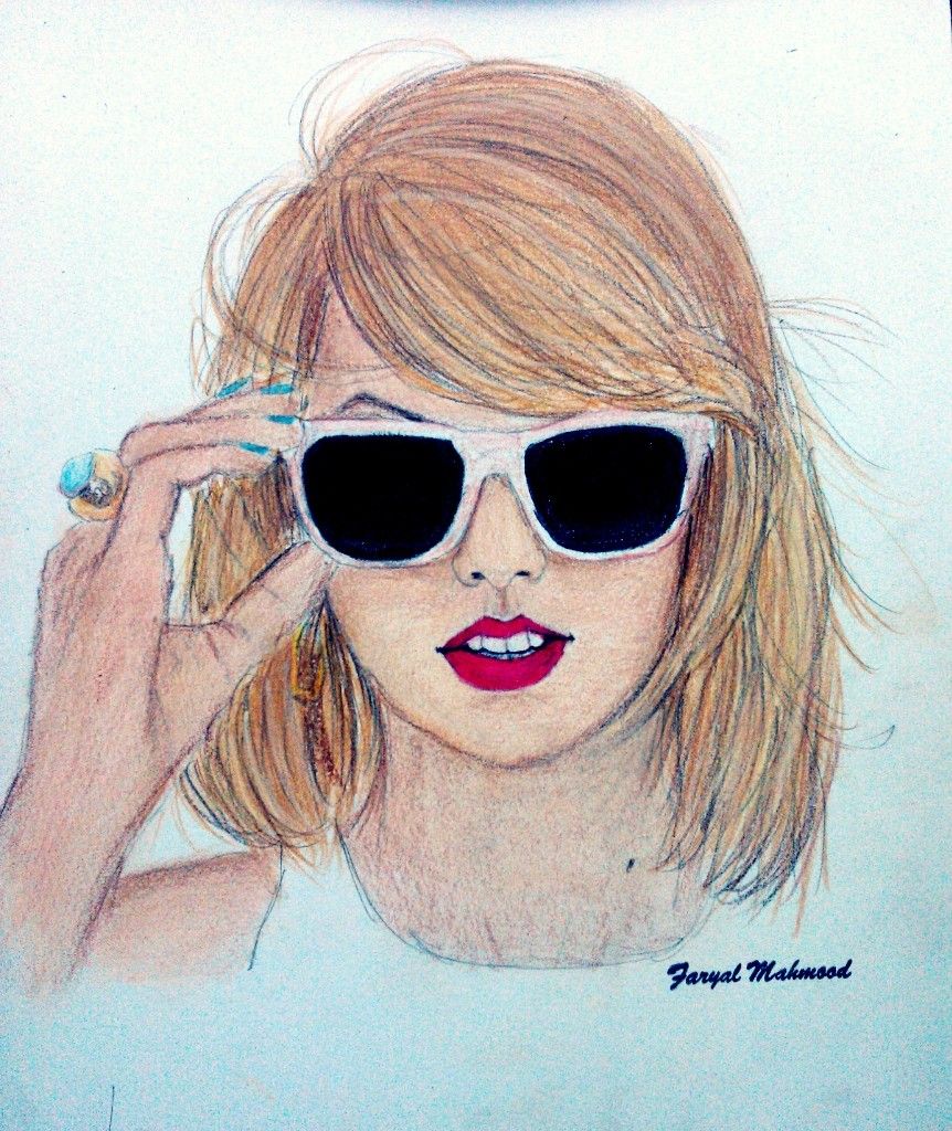 862x1024 Taylor Swift Color Pencil Sketch Sketches Taylor - Sketch To Swift