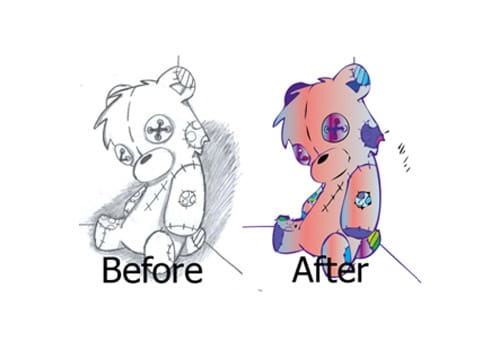 500x357 Vector Graphics Transforming Sketches Into Vector Art - Sketch To Vector