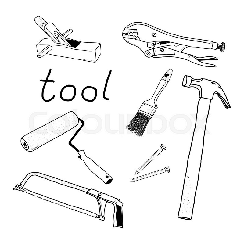 800x800 Collection Of Free Hand Sketch Repair And Construction Working - Sketch Tool