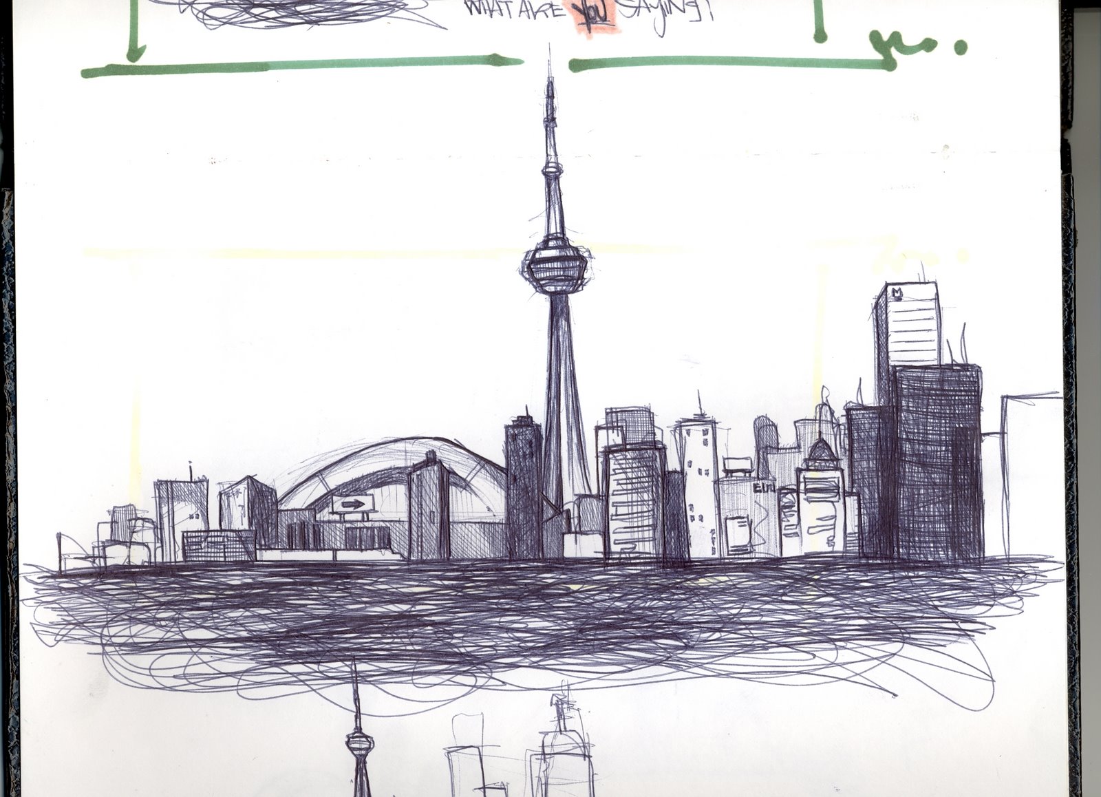 1600x1158 Toronto Skyline Sketch - Sketch Toronto