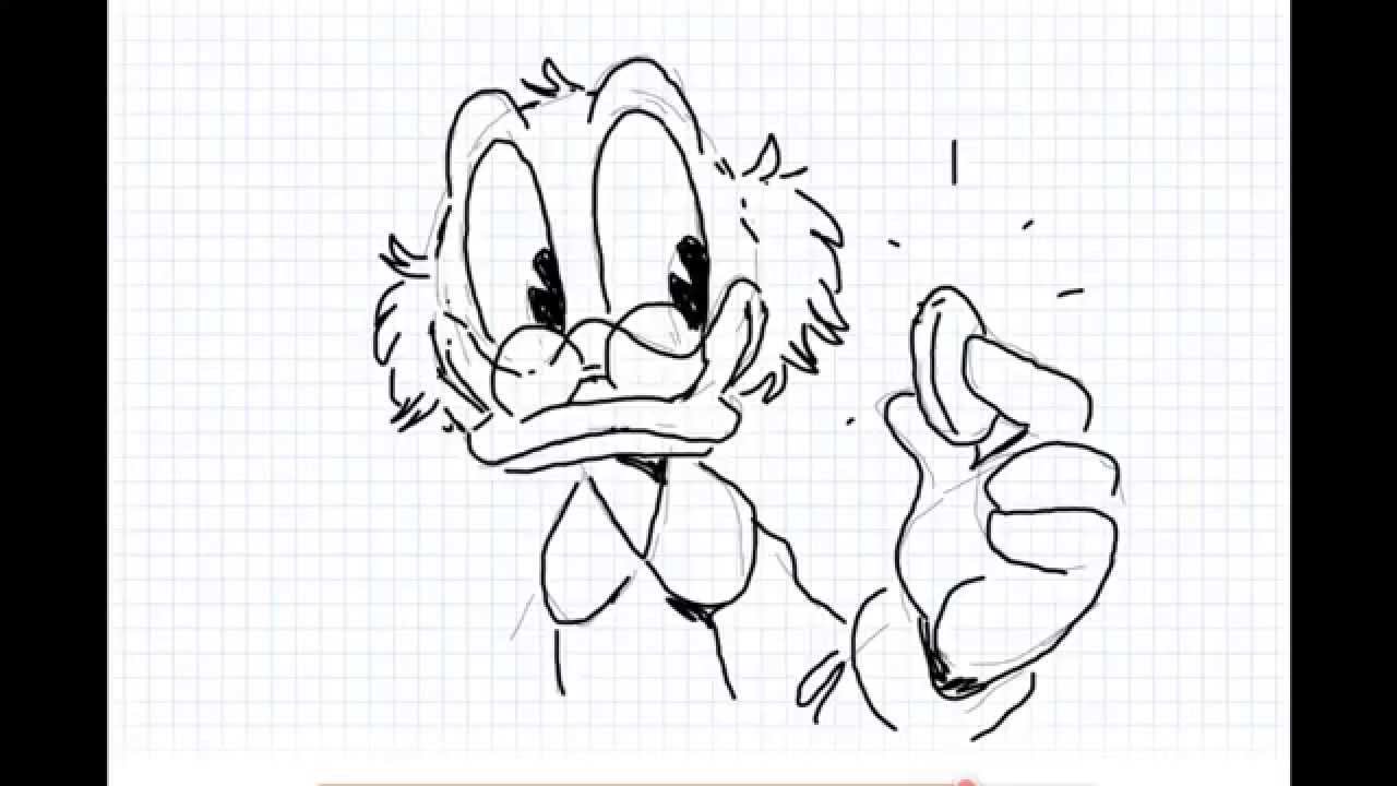 1280x720 Drawing Scrooge Mcduck On Sketch Toy - Sketch Toy Art