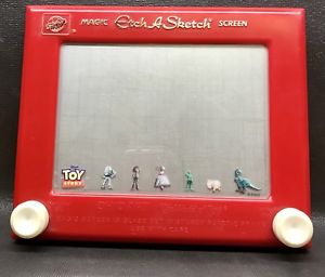300x256 Vtg 505 Disney World Ohio Art Magic Etch A Sketch Screen Red Toy - Sketch Toy Story