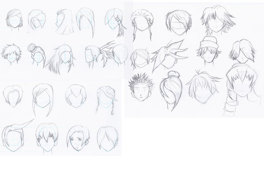 1063x752 Sketch Training Hair Style By Tol82 - Sketch Training