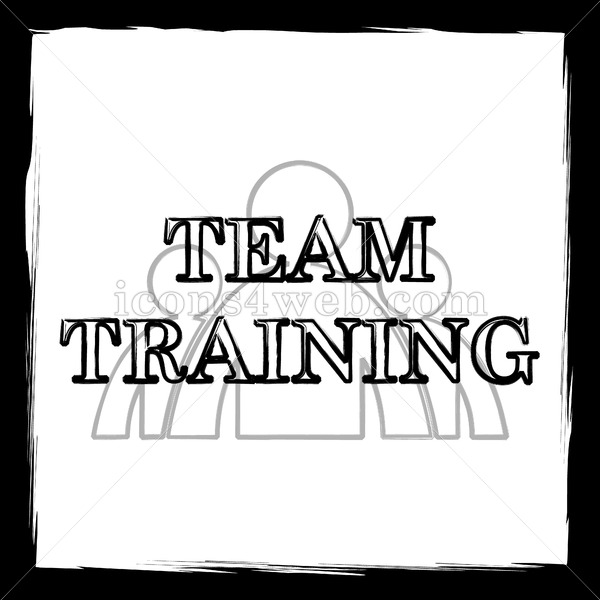 600x600 Team Training Sketch Icon. - Sketch Training