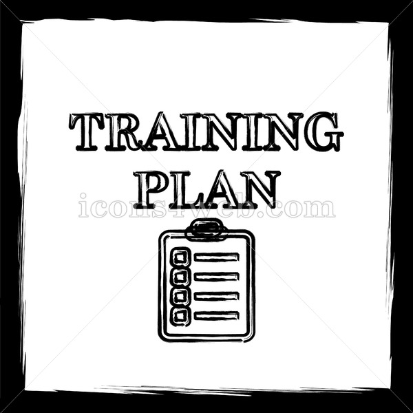 600x600 Training Plan Sketch Icon. - Sketch Training
