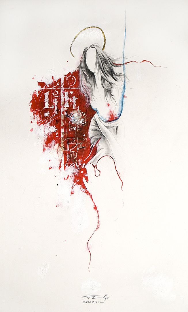 653x1080 The Transition Of A Pre Sketch To A Painting Yorgos Papakarmezis - Sketch Transition