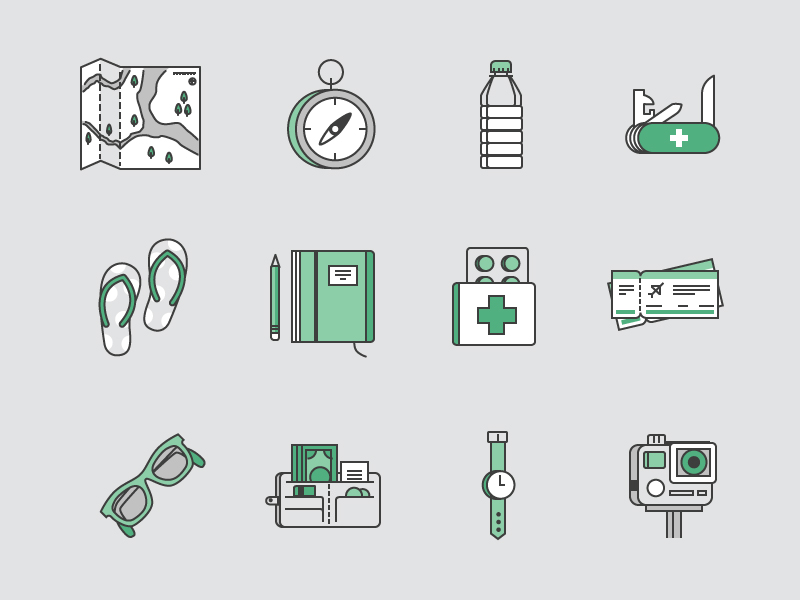 800x600 Travel Icons Set Sketch Freebie - Sketch Travel