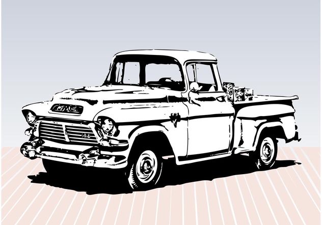 632x442 Old Truck Sketch Free Vector Download 157297 Cannypic - Sketch Truck