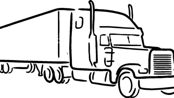 570x320 Semi Clipart ~ Frames ~ Illustrations ~ Hd Images ~ Photo Designs - Sketch Truck