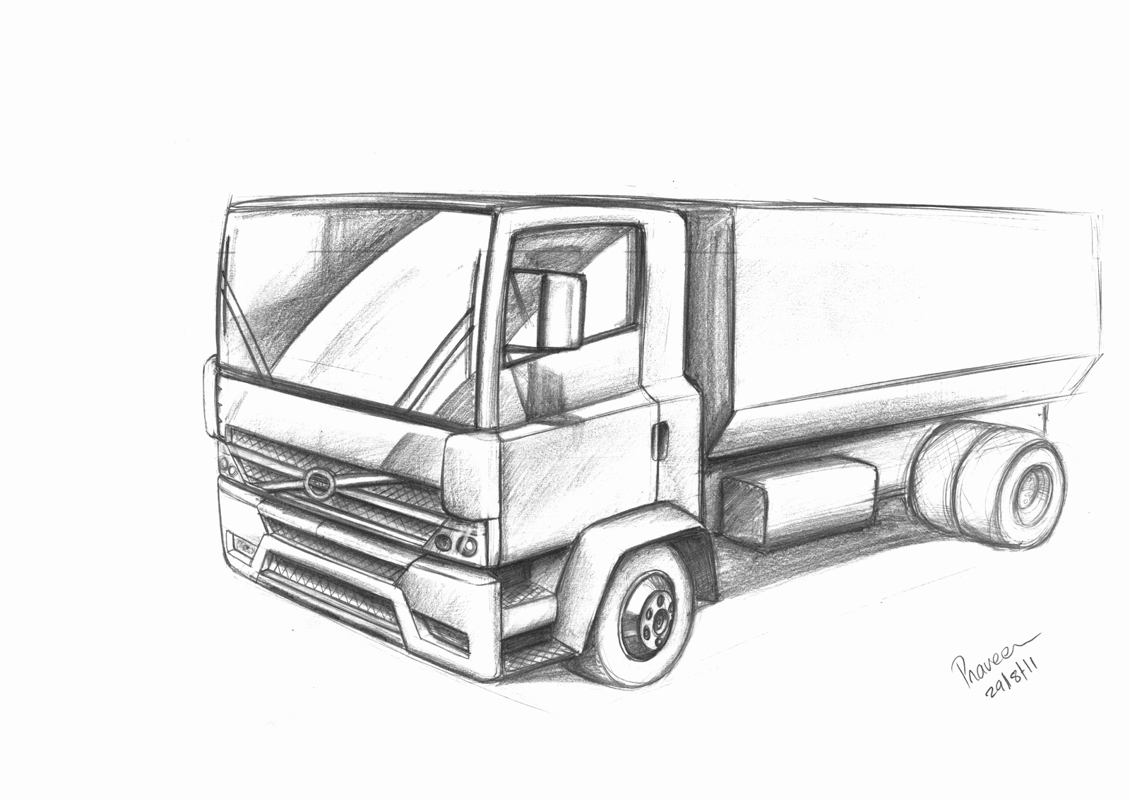 1600x1131 Truck Sketch Truck Sketch Delivery Poster Illustrations Creative - Sketch Truck