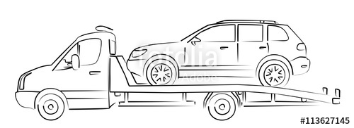 500x182 Tow Truck Sketch. Stock Photo And Royalty Free Images On Fotolia - Sketch Truck