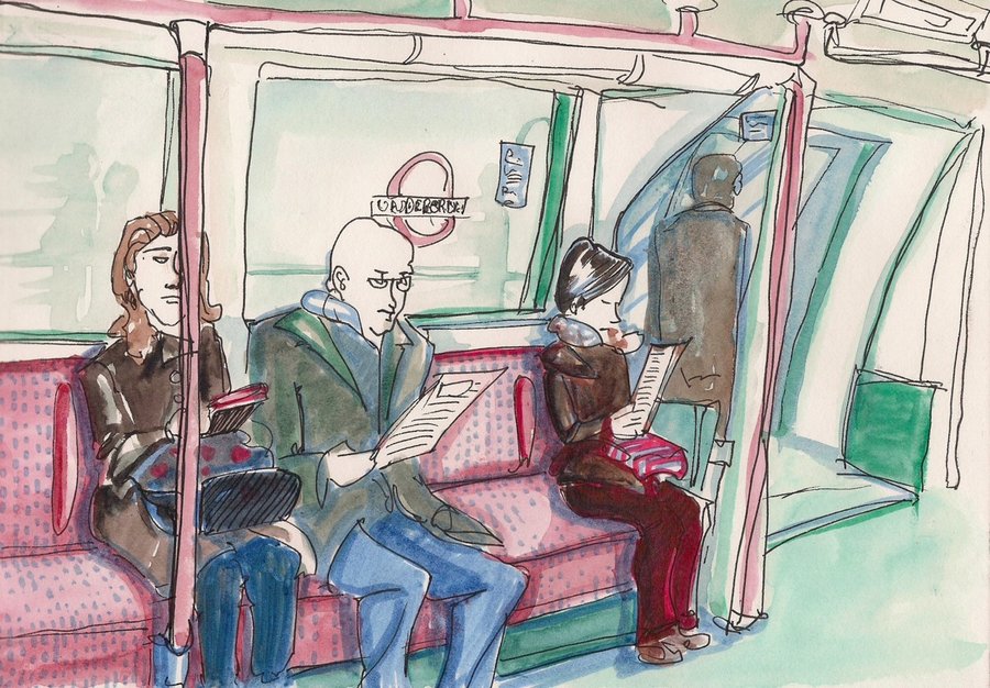 900x626 London Tube Sketch By Siberianlizard - Sketch Tube