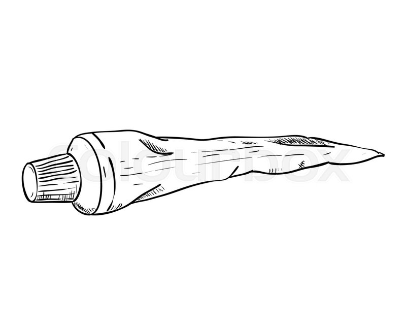 800x640 Vector Sketch The Tube With Toothpaste. Hand Draw Vector Sketch - Sketch Tube