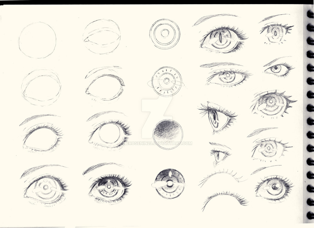 1048x763 Eyes Sketch Tutorial By Erosenin23 - Sketch Tutorial