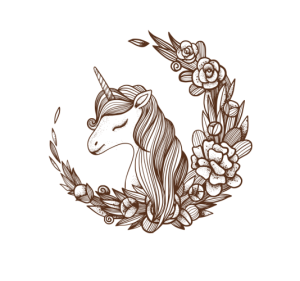 300x281 Pencil Sketch Floral Unicorn By Fashion Panda Inktale - Sketch Unicorn