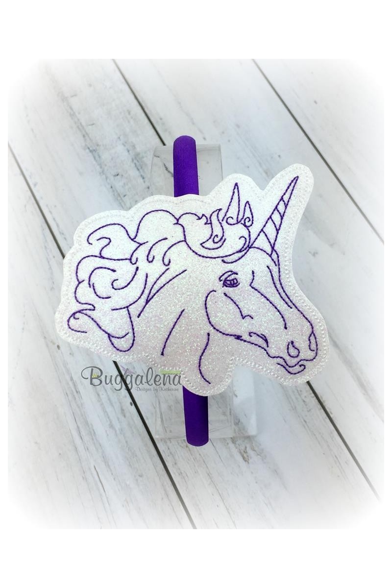 800x1200 Sketch Unicorn Buggaband Slider Embroidery Design - Sketch Unicorn