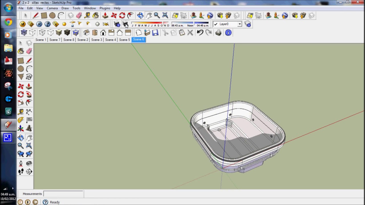 1280x720 Modelo De Jacuzzi En Sketchup Pro 8 - Sketch Up Pro 8