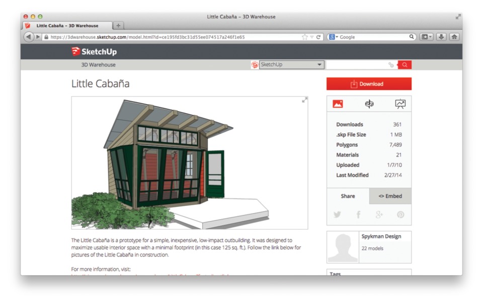 3d warehouse for sketchup