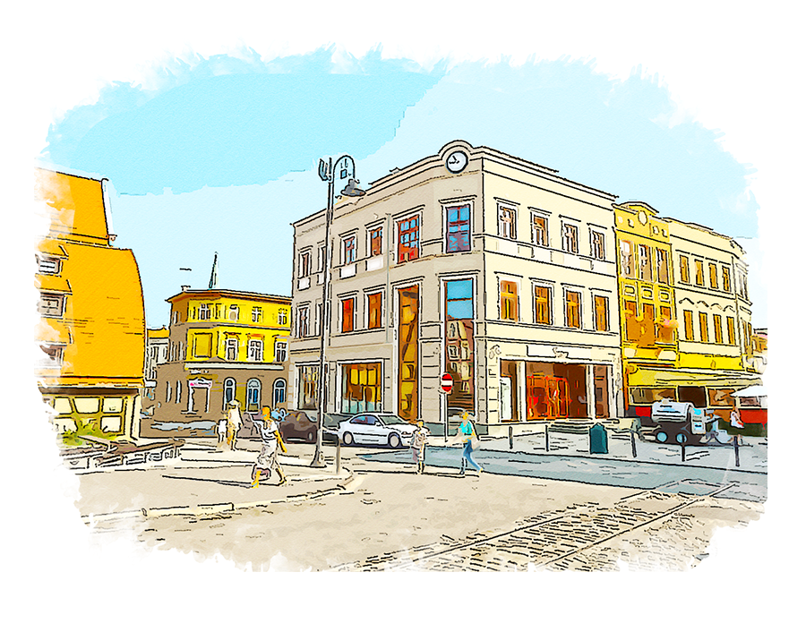 900x706 Urban Sketch - Sketch Urban