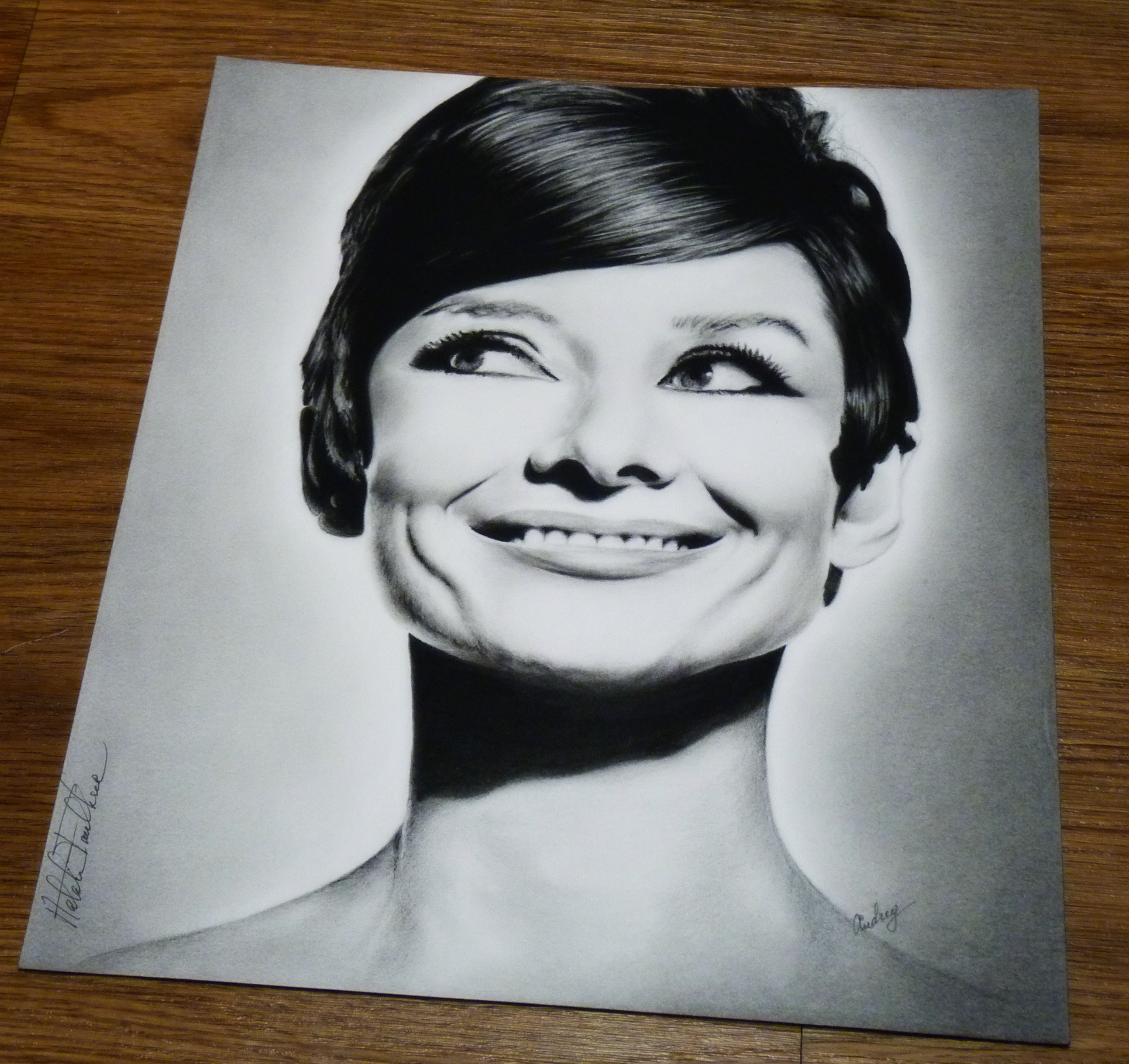 2586x2438 The Girl With The Pencil Custom Charcoal Portraits - Sketch Using Charcoal Pencil