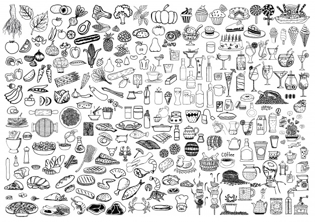 626x442 Food Sketches Vectors, Photos And Psd Files Free Download - Sketch Vector Free