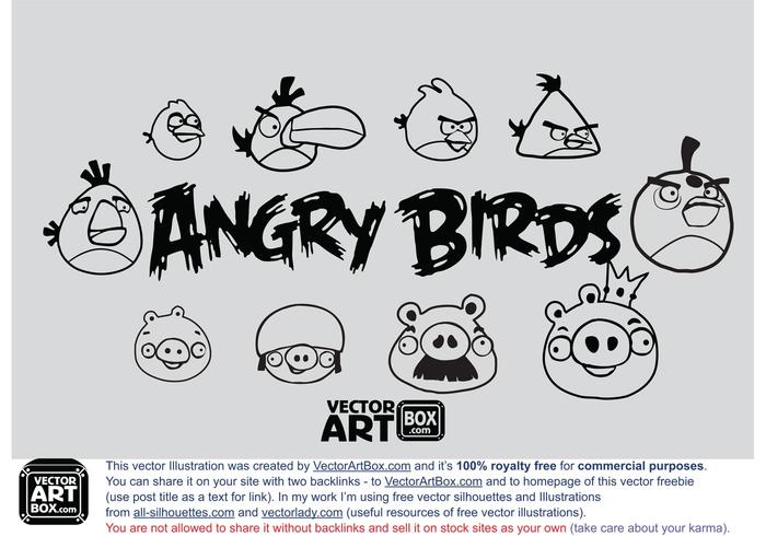 700x490 Vector Free Sketch Angry Birds - Sketch Vector Free