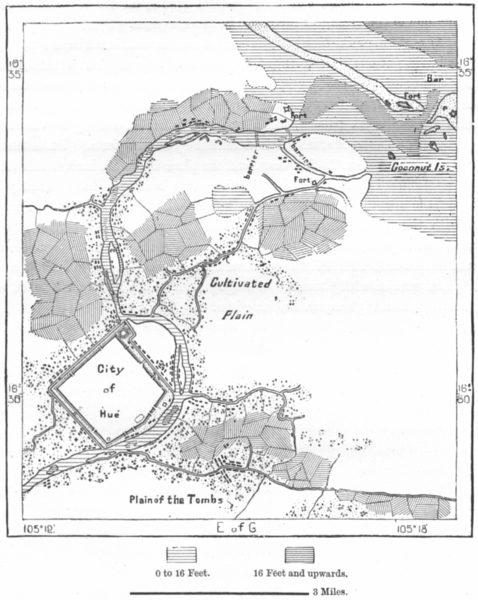 478x600 Vietnam. Hue Sketch Map C1885 Old Antique Vintage Plan Chart - Sketch Vietnam