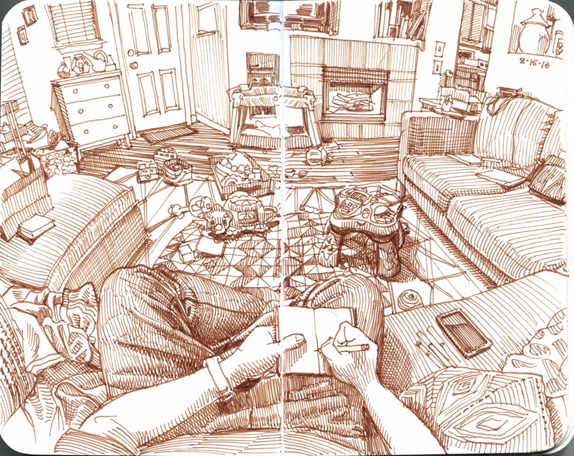 1160x922 Drawing The Scene In A Point Of View Sketch Stillman Amp Birn - Sketch View