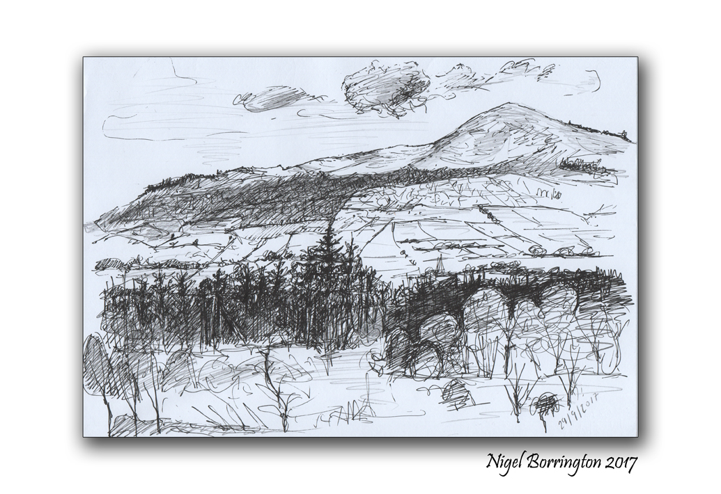 1035x710 One Hour Sketch, Views Of Slievenamon County Tipperary Nigel - Sketch View
