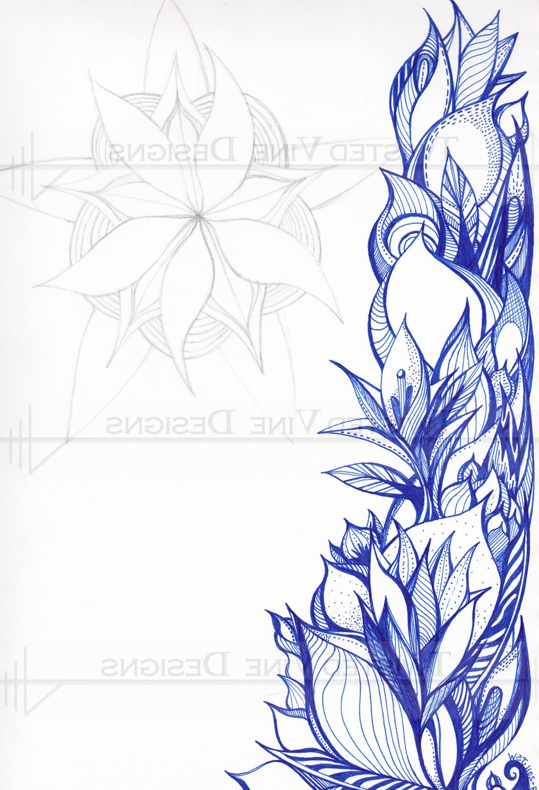 1092x1600 Easy Pencil Drawings Of Flowers And Vines Pencil Drawings Of - Sketch Vines