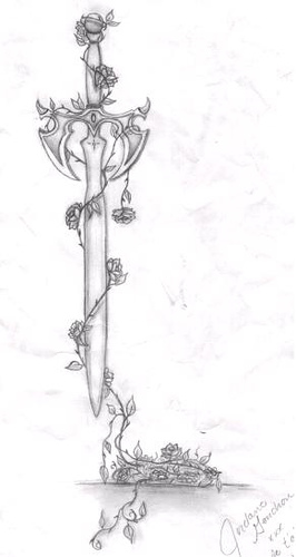 266x500 Libertas Sword And Vine Tattoos Sketch Tattoo Ideas - Sketch Vines