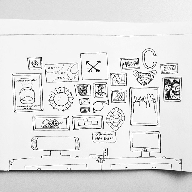 640x640 Office Gallery Wall Desert Domicile - Sketch Wall