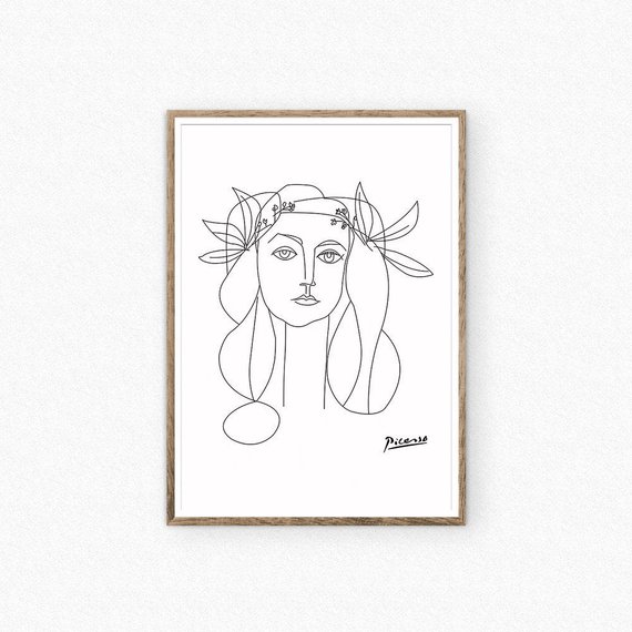570x570 Picasso Print Picasso Sketch Print Picasso Wall Art Pablo Etsy - Sketch Wall