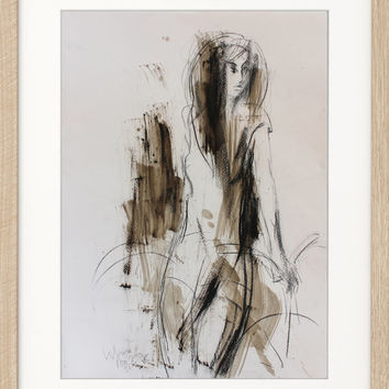 354x354 Modern Sketch Giclee Print Of Original From Ivmarart Artistic - Sketch Wall Art