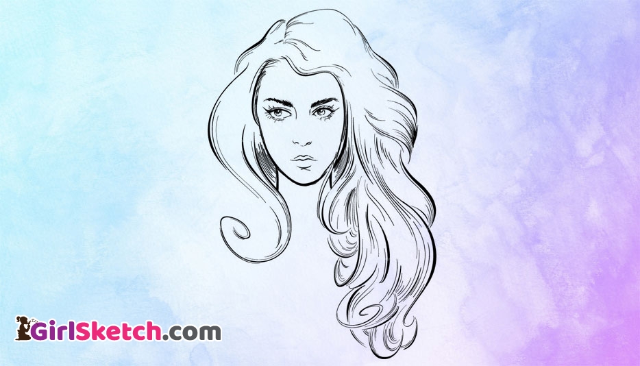 934x534 Girl Face Sketch Wallpaper @ - Sketch Wallpaper