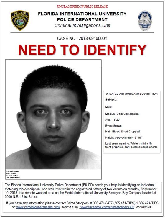 560x739 Revised Sketch Of Wanted Suspect Released In Fiu Attack Of High - Sketch Wanted
