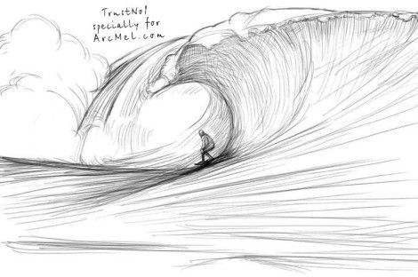 470x312 How To Draw Waves Step 5 How To Draw Drawings - Sketch Waves