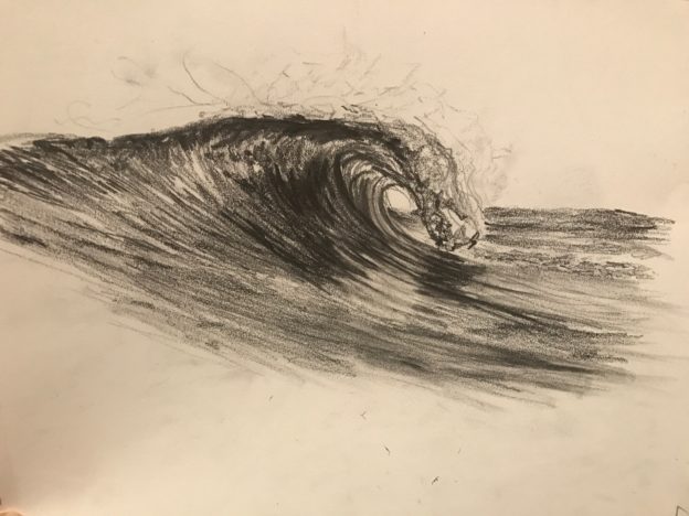 624x468 The Wild Oregon Coast Drawing Waves Cannon Beach Arts Association - Sketch Waves