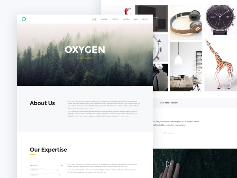 800x600 Oxygen Web Starter Kit Sketch Freebie - Sketch Web Design