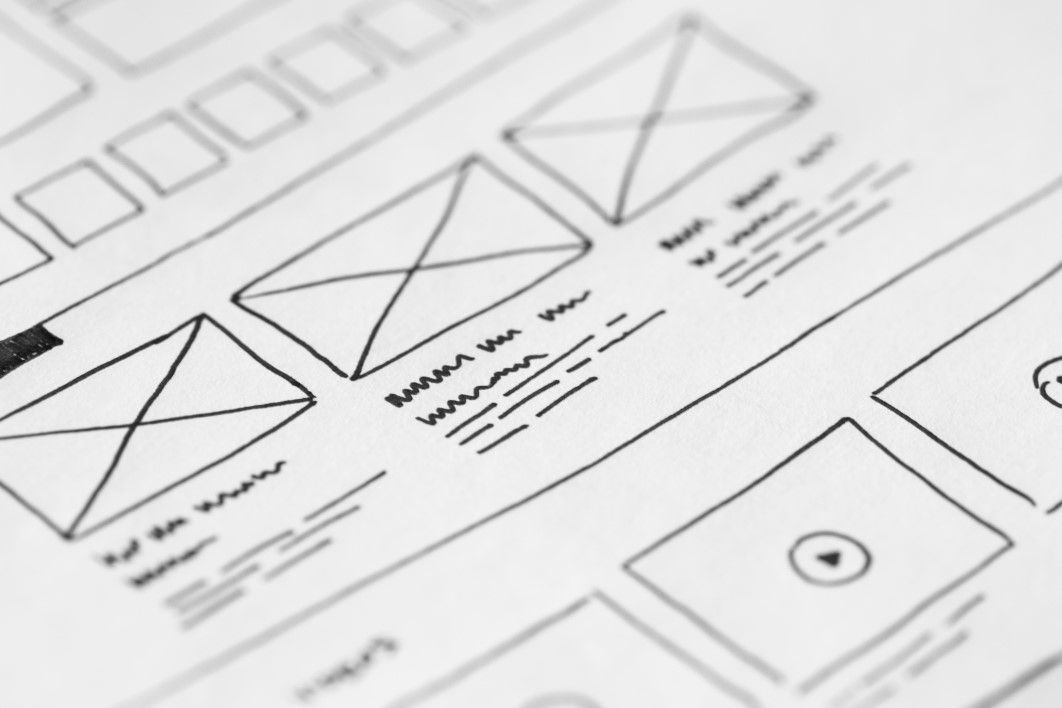 1062x708 Web Design Layout Sketch On Paper Free Stock Photo - Sketch Web Design