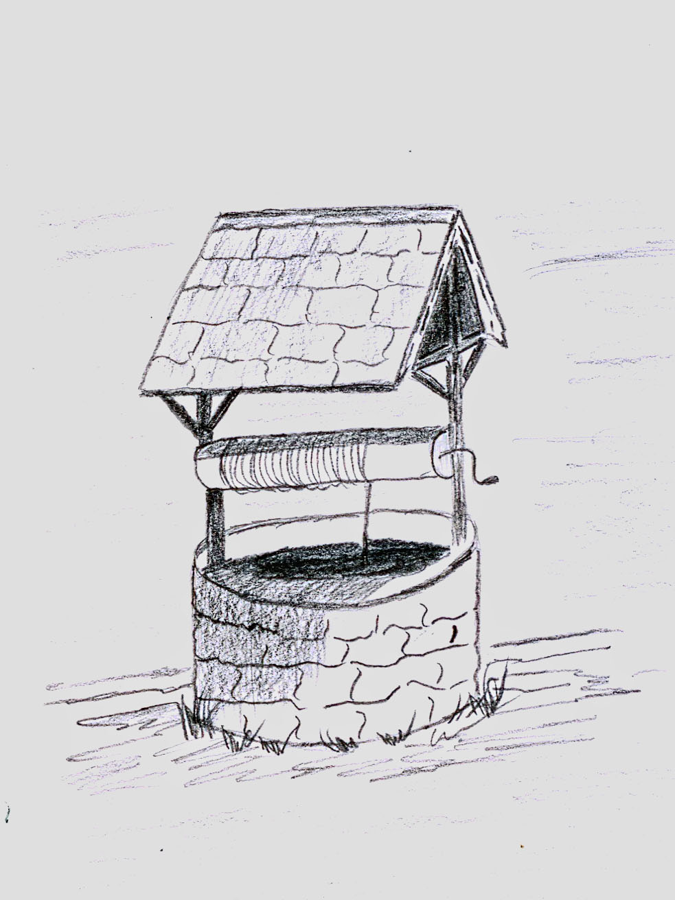 983x1312 Wishing Well Learning To Draw - Sketch Well