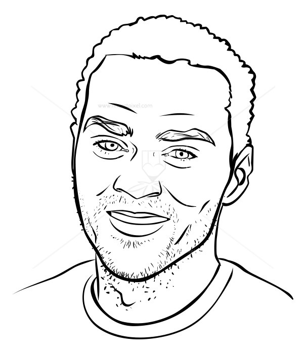 605x700 Jesse Williams Sketch Free Vectors, Illustrations, Graphics - Sketch Williams