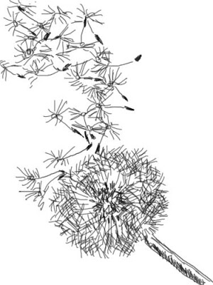 300x400 The Kitchen Table Crafter Free Digi Sketch Dandelion In The Wind - Sketch Wind