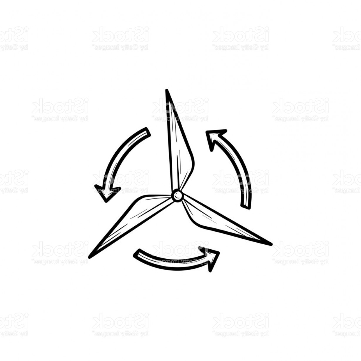 1228x1228 Wind Generator Hand Drawn Sketch Icon Gm Sohadacouri - Sketch Wind
