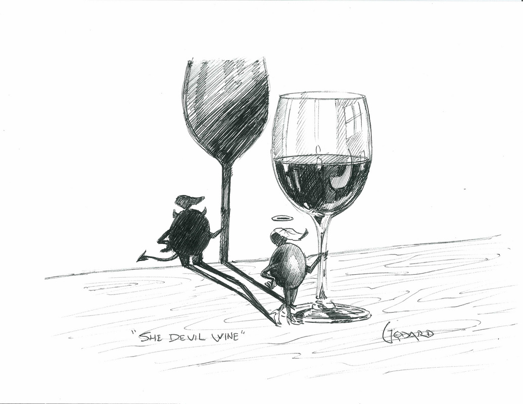 1035x800 She Devil Wine Sketch - Sketch Wine